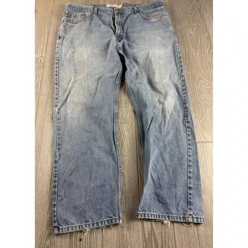 Levi's 505 Jeans Men's Size 40x29 Blue Denim Regular Fit Flat Front Straight Leg